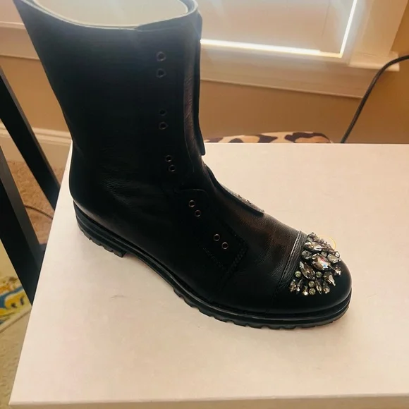 Jimmy Choo Black Embellished Moto Boots
New never worn - Picture 4 of 10